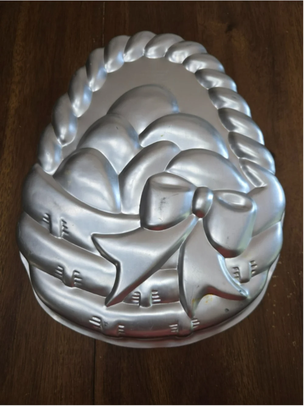 Vintage 1980 Wilton Easter Basket Cake Pan Aluminum Mold Jello Mold New